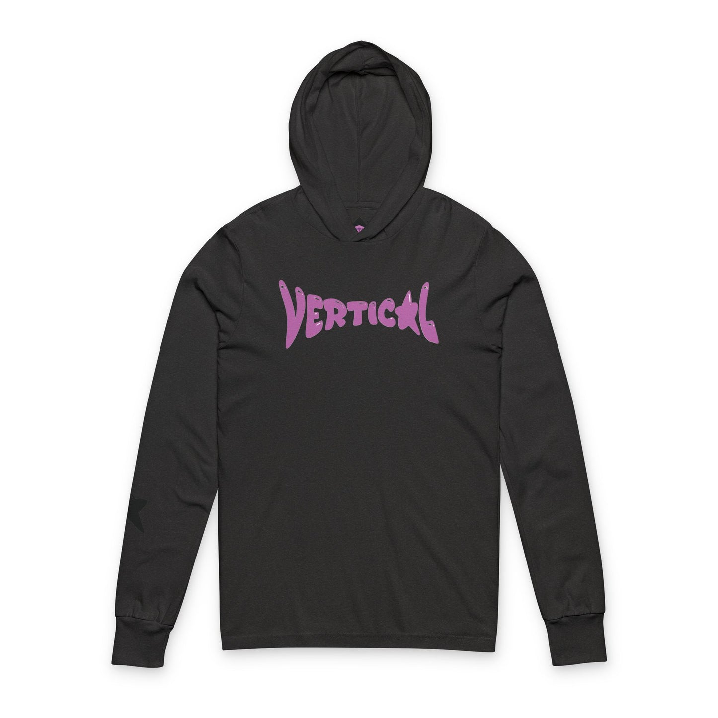 Vertical Hooded Long Sleeve Tee