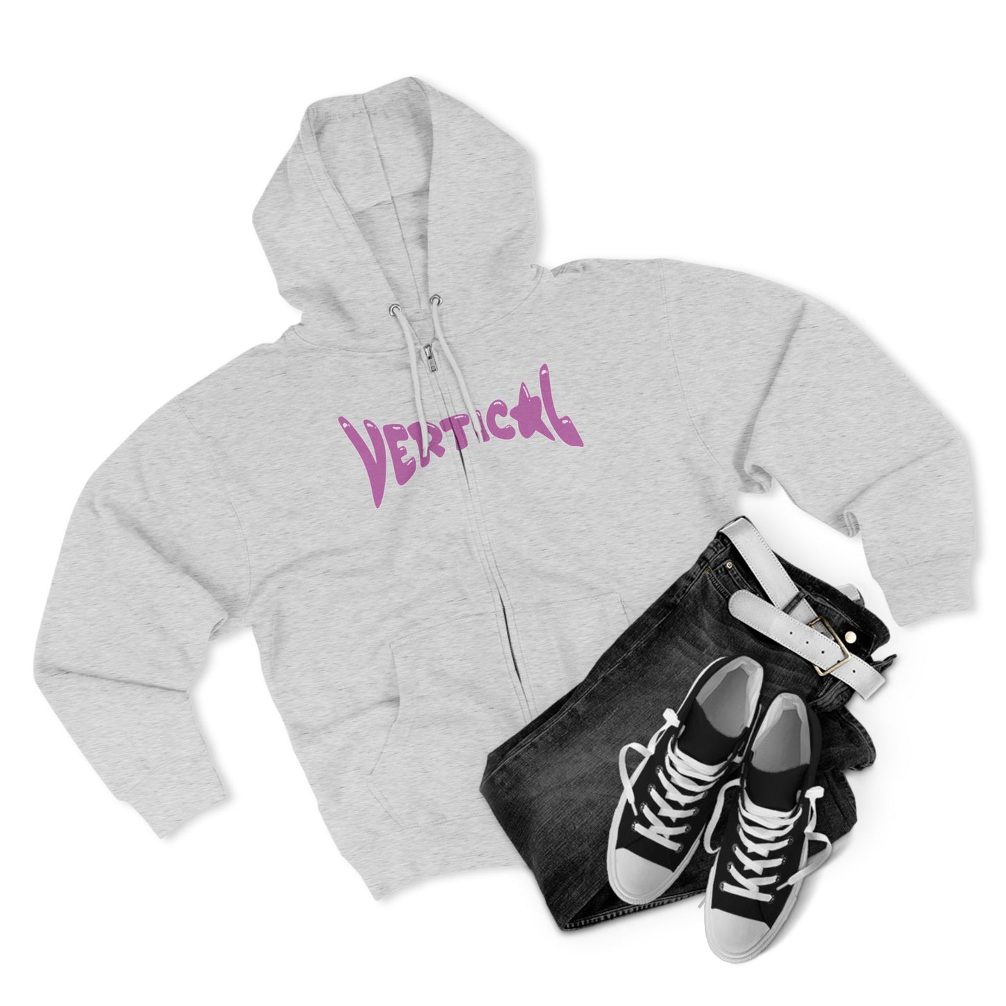Vertical Star Zip Up Hoodie