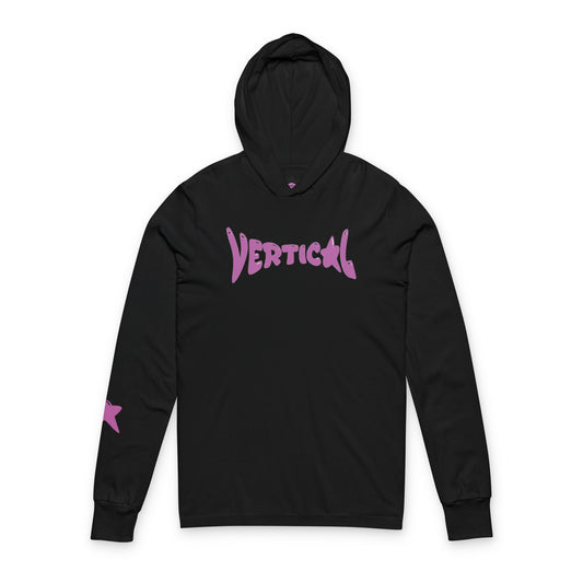 Vertical Hooded Long Sleeve Tee