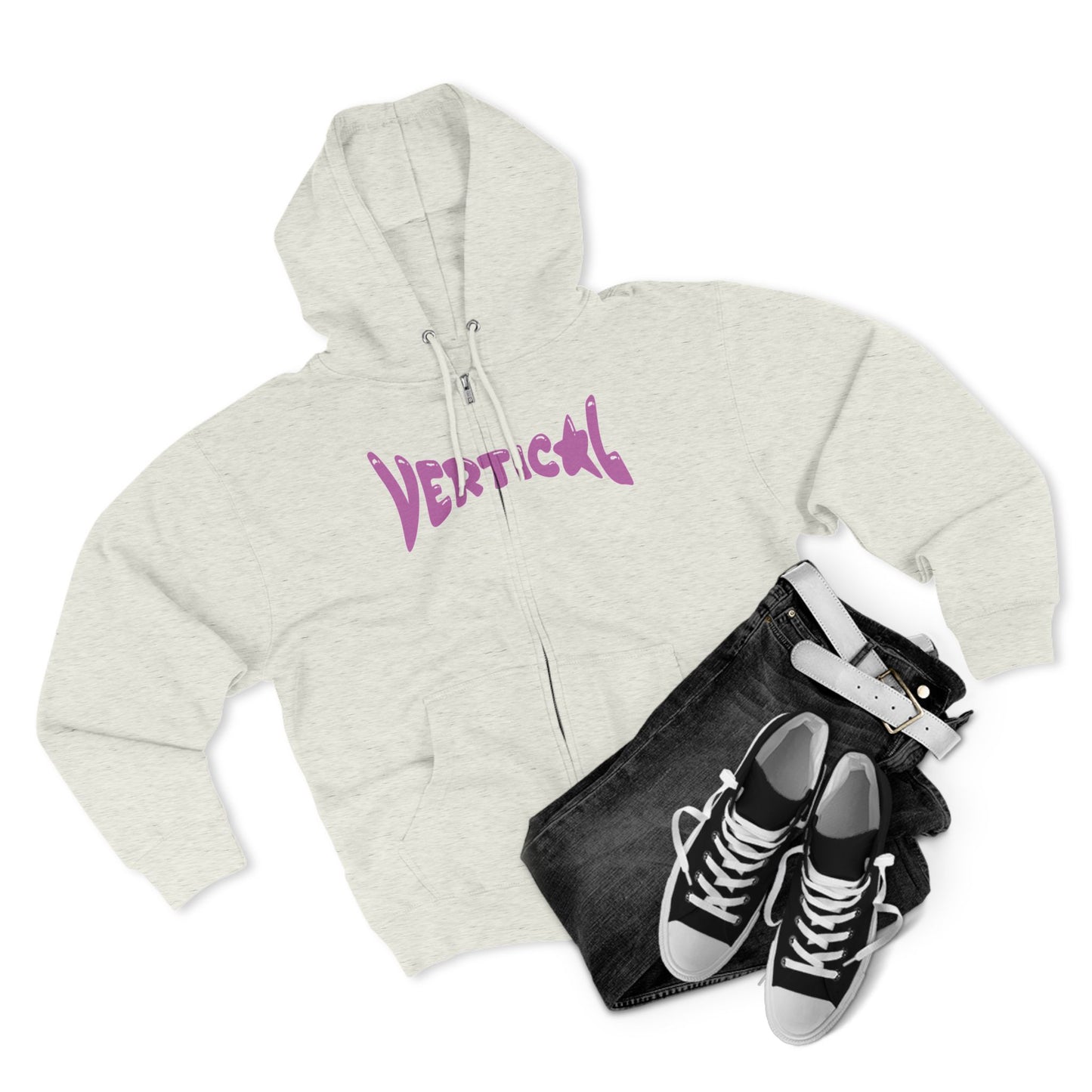 Vertical Star Zip Up Hoodie