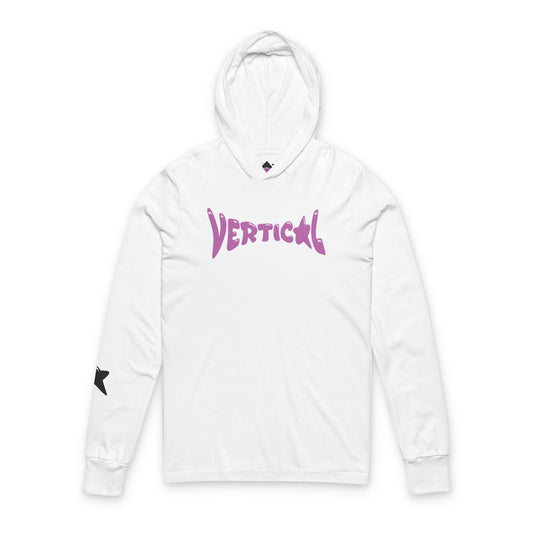 Vertical Hooded Long Sleeve Tee